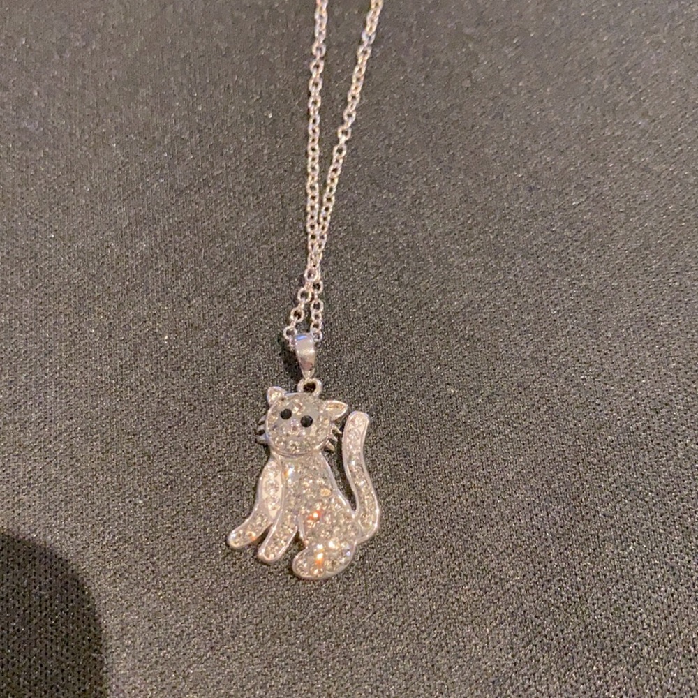Swarovski Crystal Cat Necklace